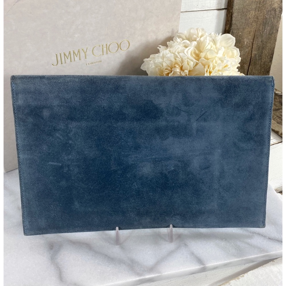 |SOLD| Jimmy Choo Leather & Suede Envelope Clutch/Pouch - Picture 9 of 10